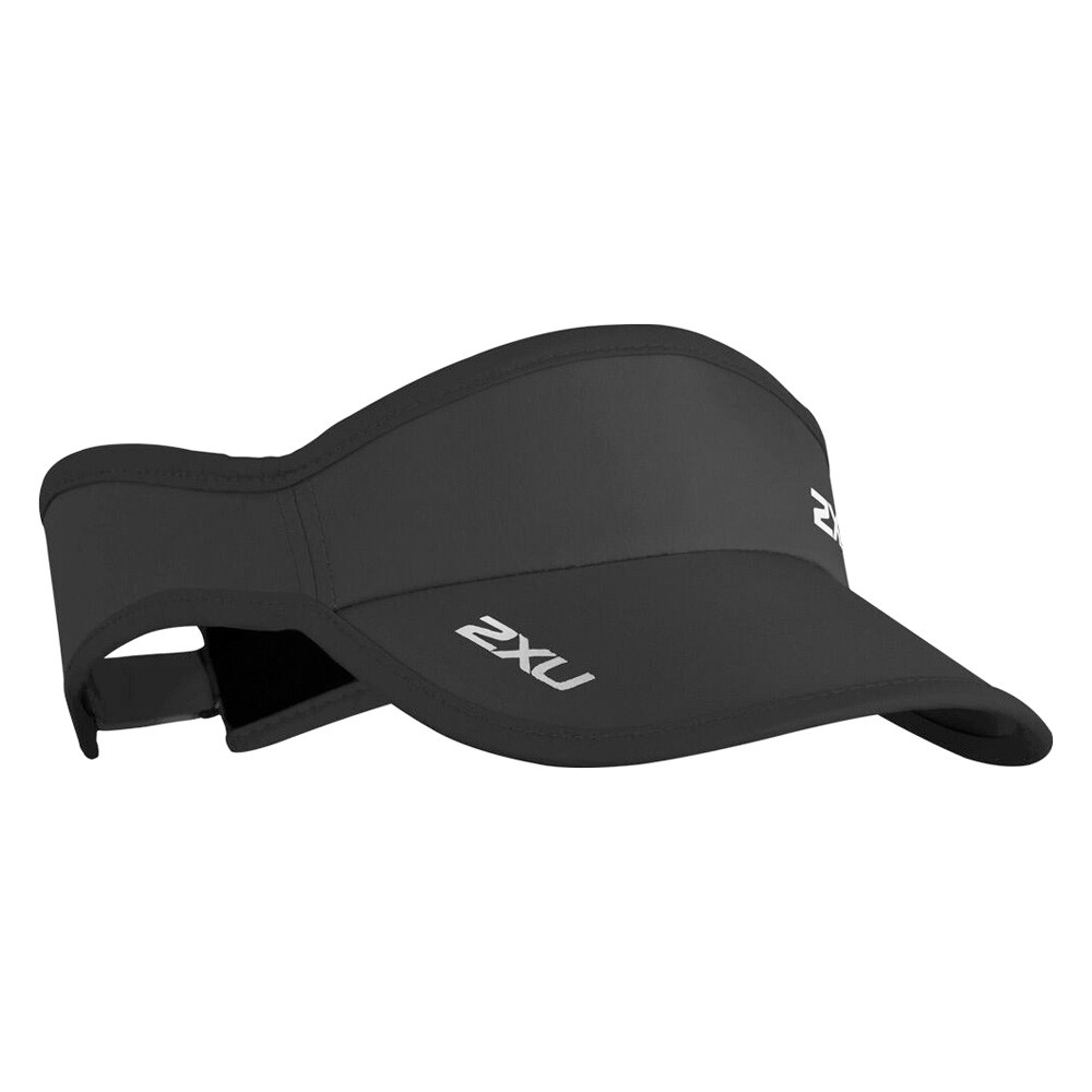 2Xu Run Visor, Black, One Size Fits All (9336340045205)
