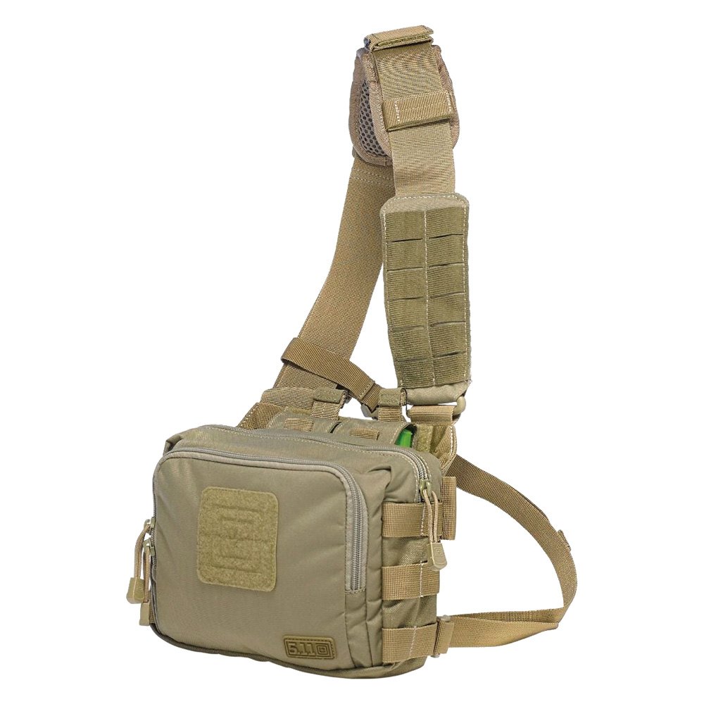 5.11 56180-328-1 SZ - 2-Banger™ 3 L Sandstone Tactical Shoulder Bag - RECREATIONiD.com