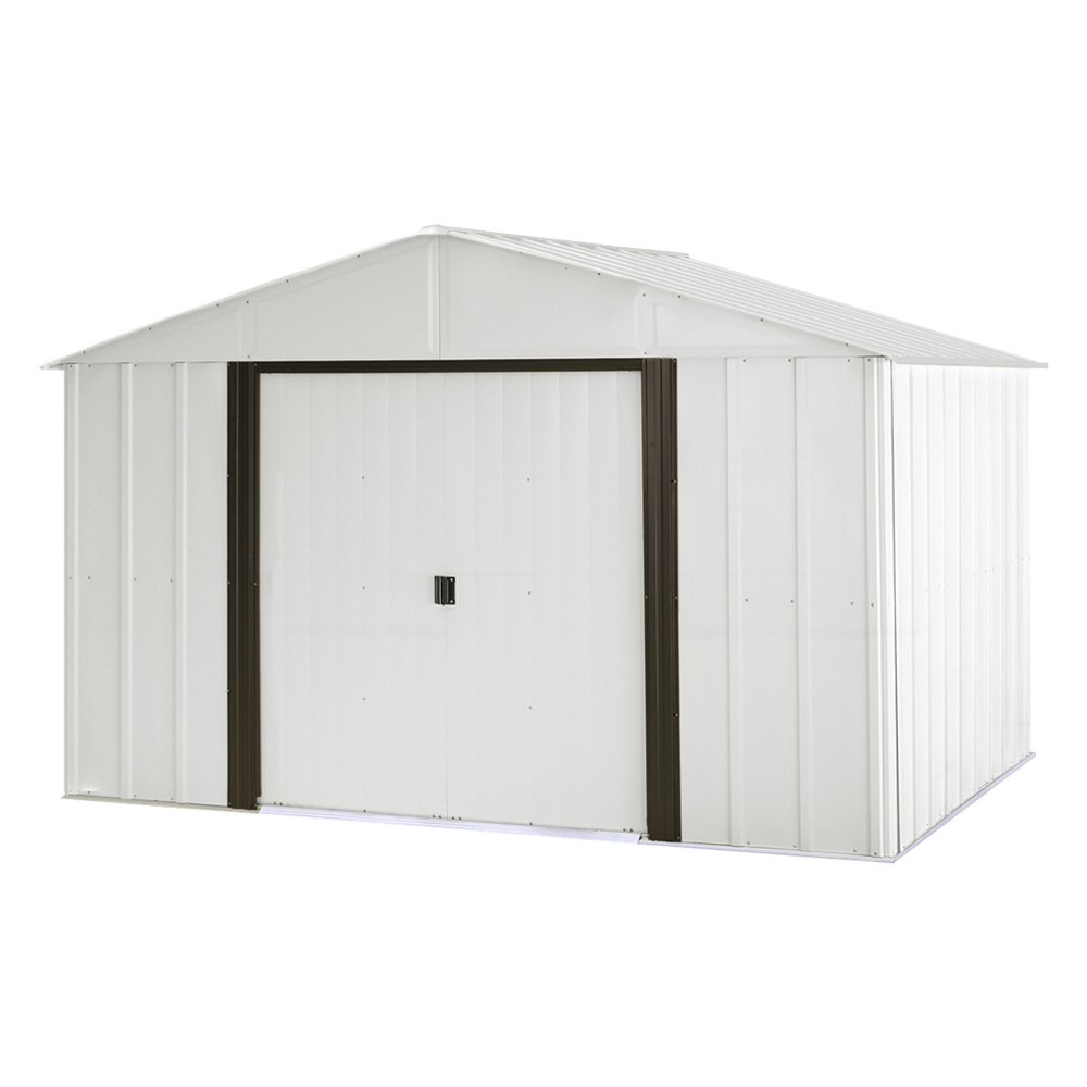 arrow storage® ar108 - 10'w x 8'd arlington™ peak storage