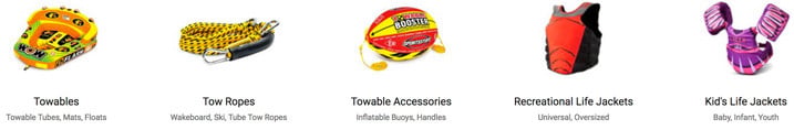 Water Sports Equipment Variety