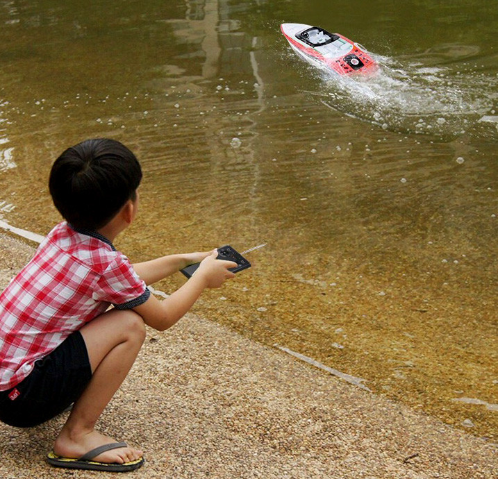 Remote Control Boat In Action