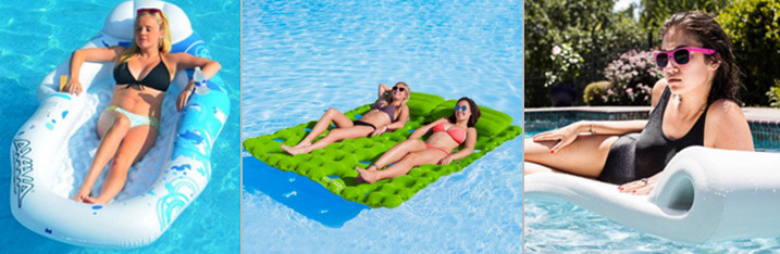 Rafts For Laying Flat With Raised Head