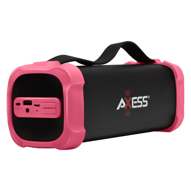 Axess® - SPBT1073 Portable Bluetooth Speaker with Built-In Sub/USB/3.5