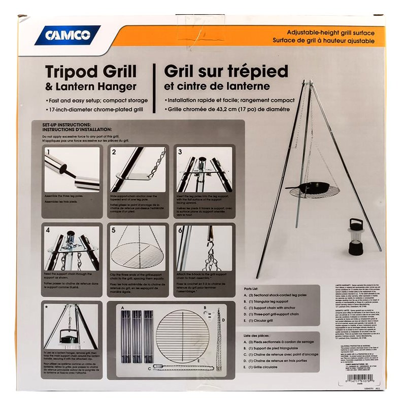 Camco 51079 Tripod Grill and Lantern Holder