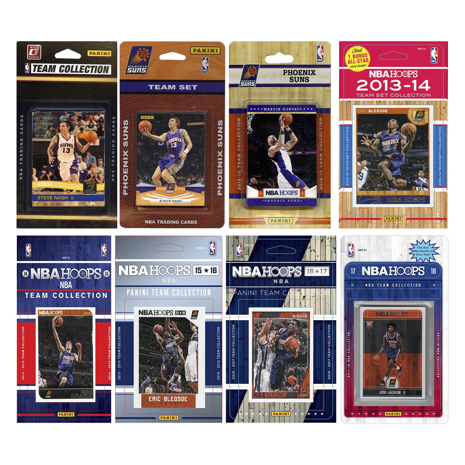 C&I Collectibles® SUNS817TS - NBA Licensed 2009-2010 & 2012-2017 Phoenix Suns Team Trading Card ...
