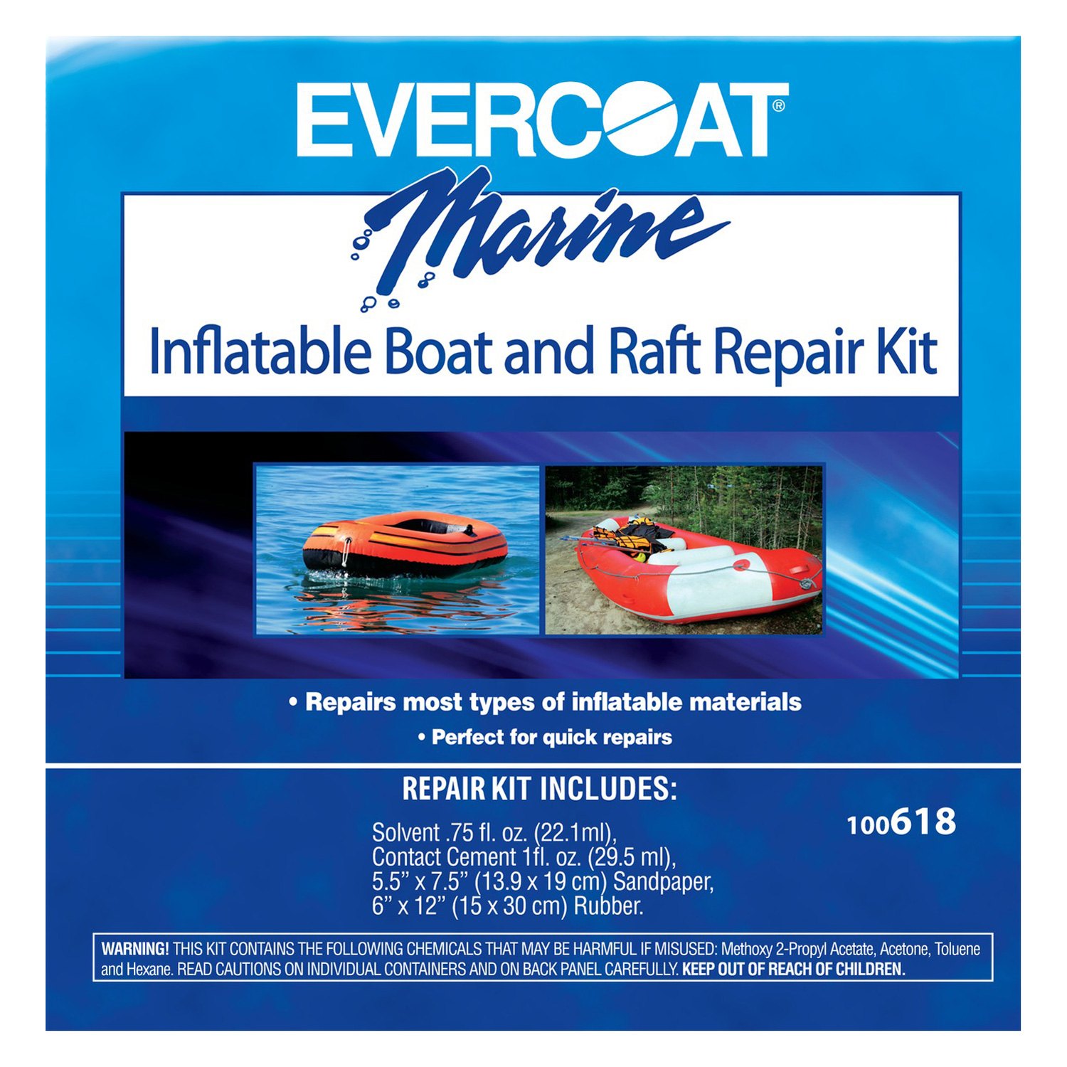 Evercoat® 100618 Inflatable Boat & Raft Repair Kit Evercoat® 100618 Inflatable Boat & Raft Repair Kit