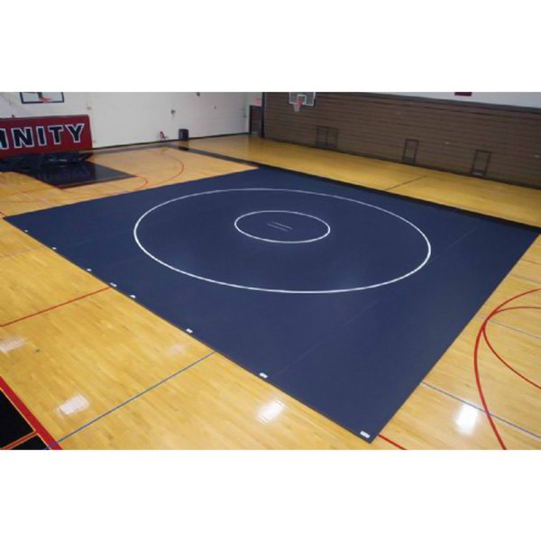 EZ Flex® 1393102 42' x 38' x 2" Blue Wrestling Mat System