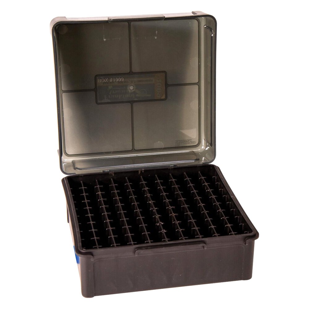 Frankford Arsenal® 1083797 - Hinge-Top .380 - 9 mm 100 Rounds Black Plastic  Ammo Box 