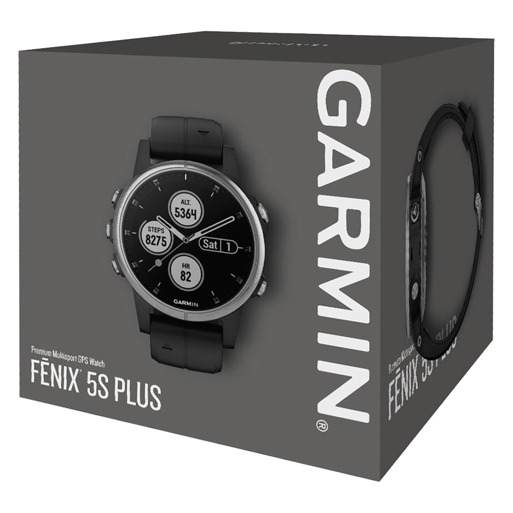 fenix 5s plus silver with black band