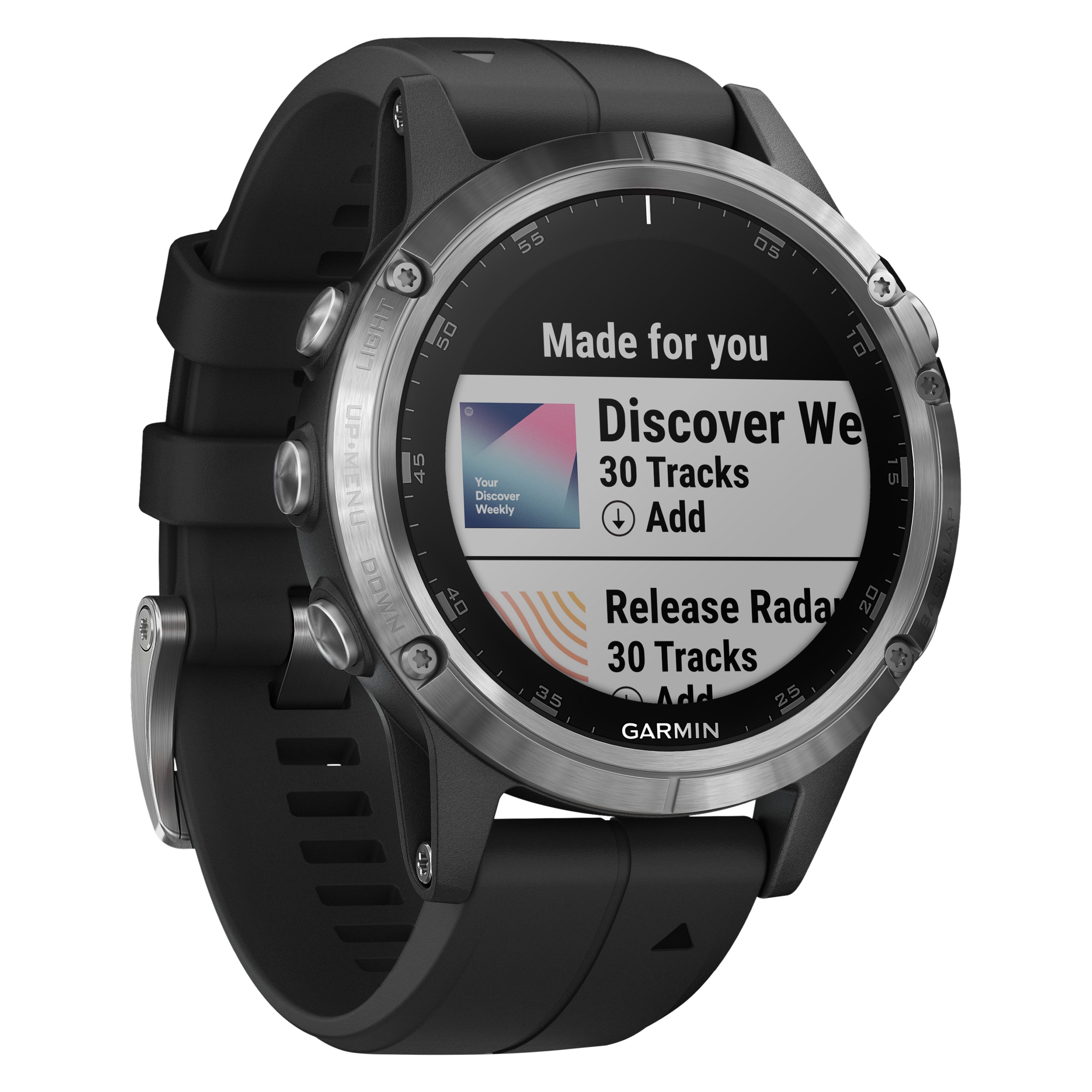 fenix 5 plus silver with black band