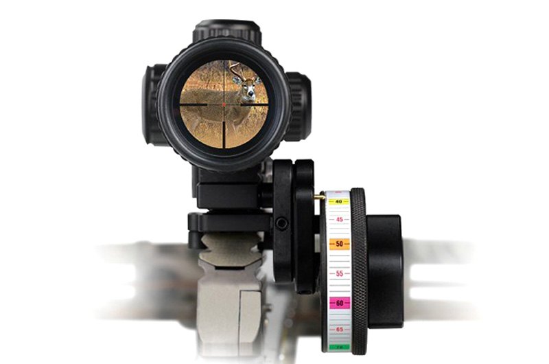 HHA Optimizer Speed Dial Adjustable Yardage Crossbow Scope Rail Model