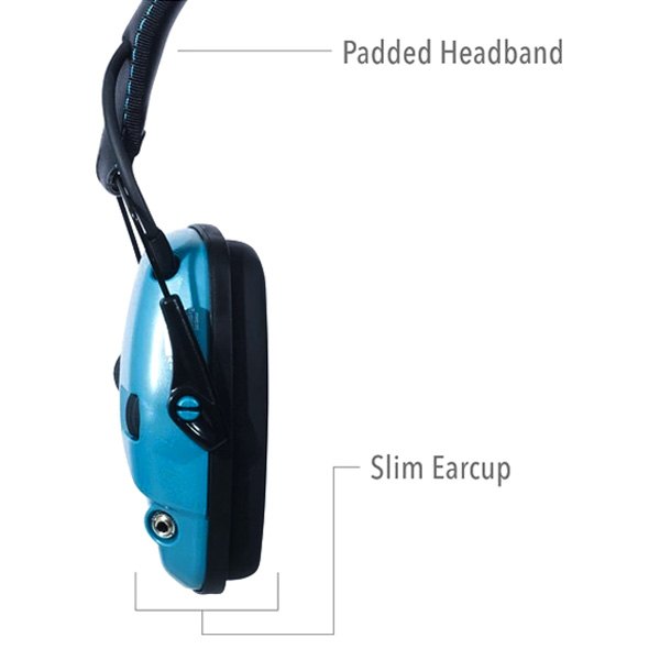 Howard Leight® R02521 Impact Sport™ Electronic Teal Blue Earmuff 
