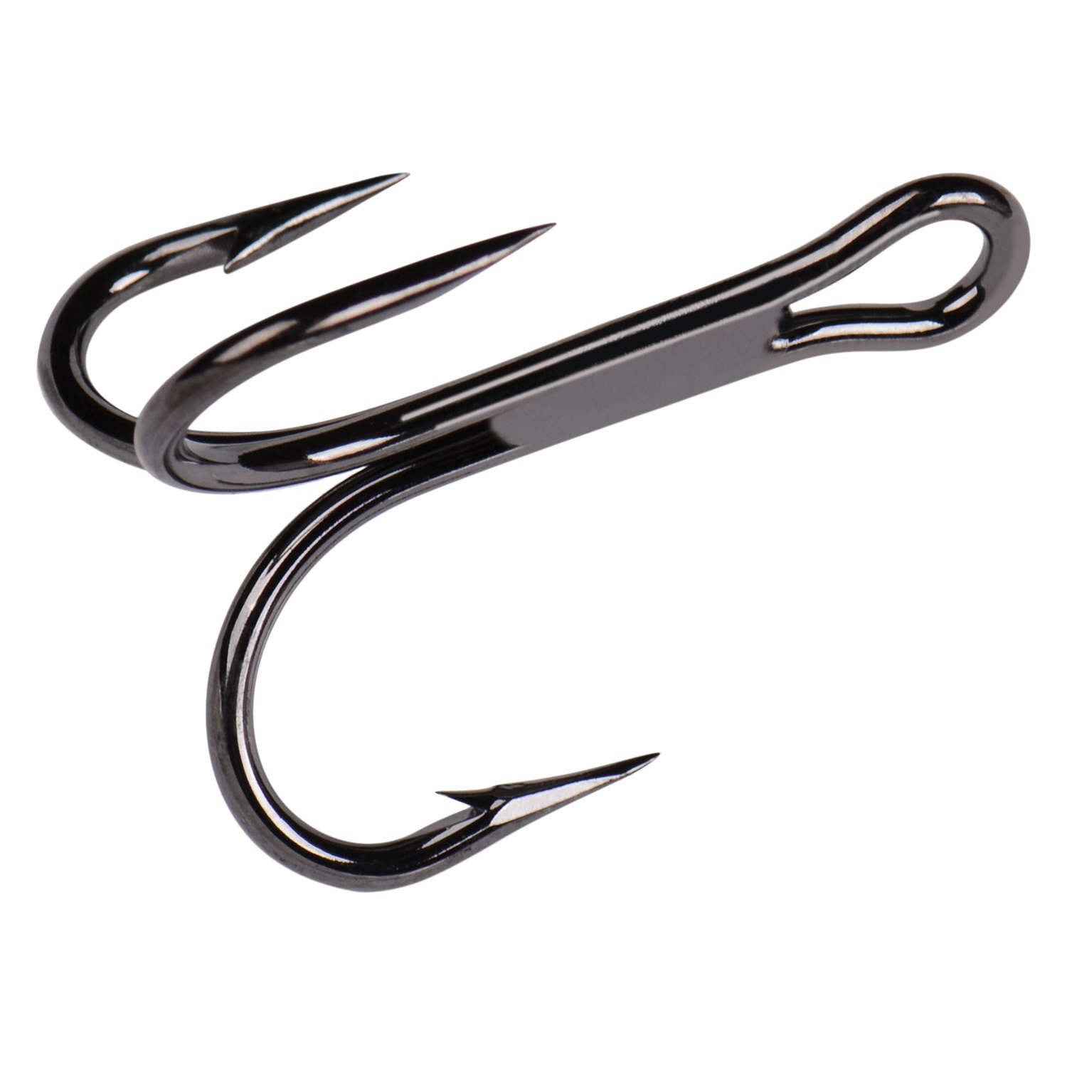 Mustad® 3599C-BN-2-25 - 4x Strong Kingfish 2 Size Black Nickel Treble Hooks, 25 Pcs ...