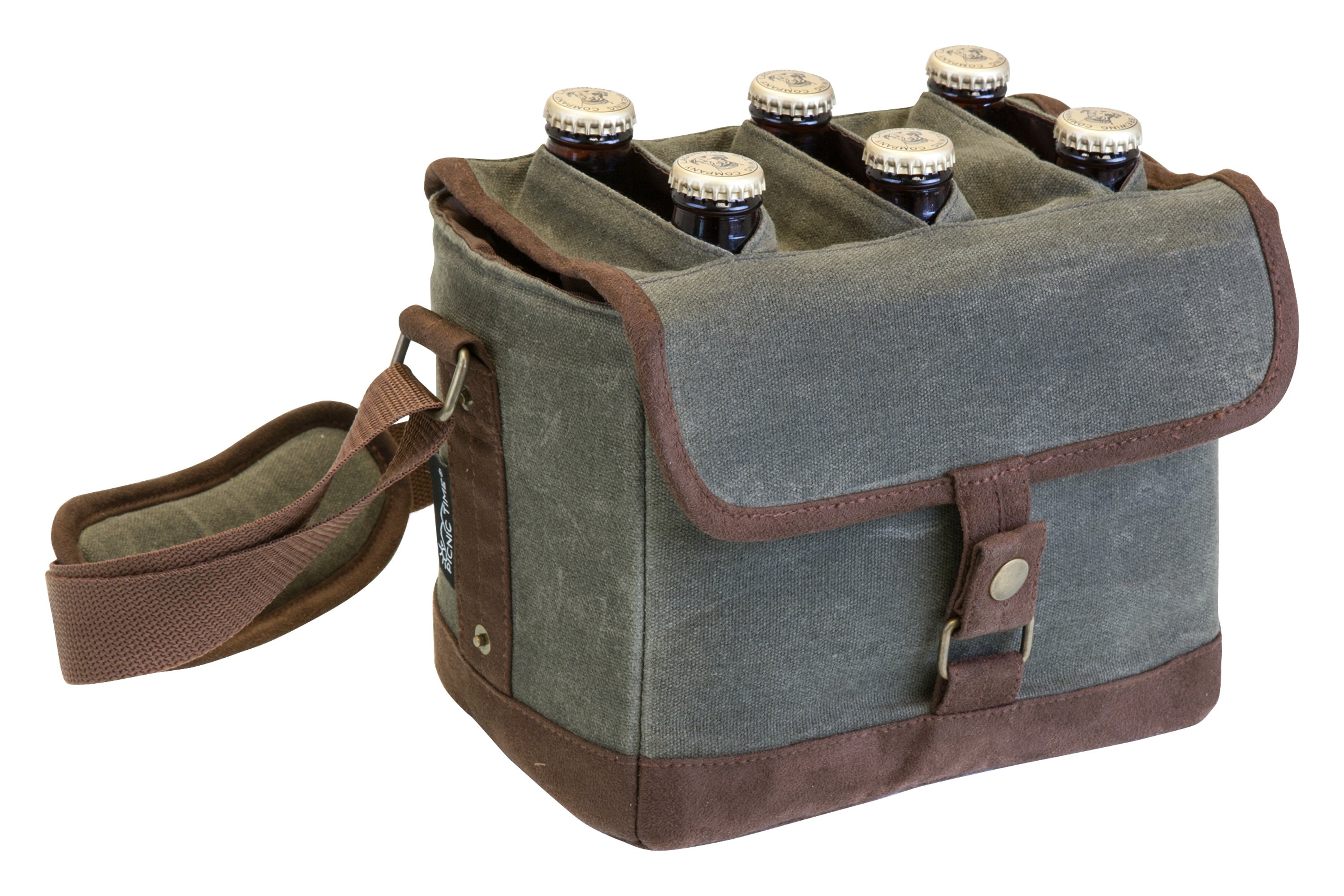 picnic time beer caddy cooler tote with opener