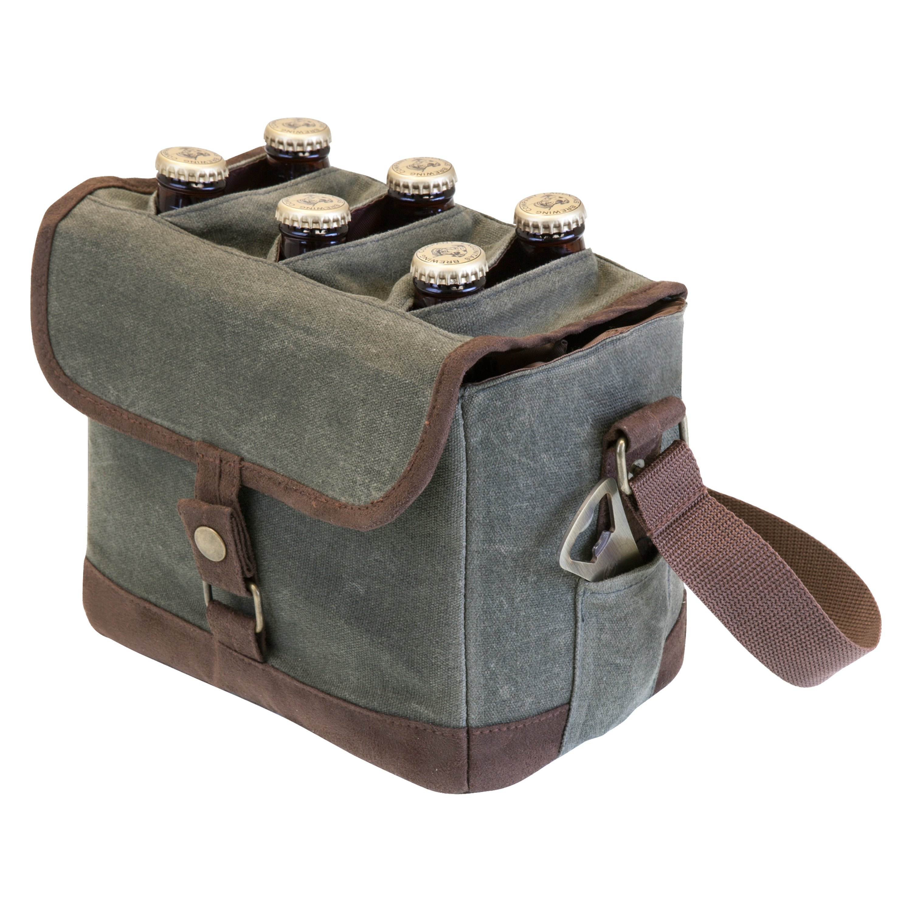 picnic time beer caddy cooler tote with opener