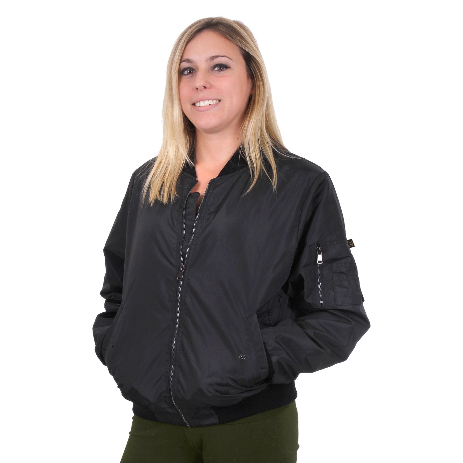 Rothco® 2410BlackXL Women's MA1 Flight Jacket