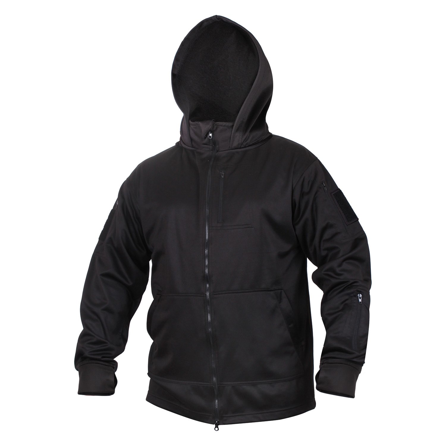 Rothco® 2509 - Tactical Men's 3X-Large Black Hoodie with Full Zip ...