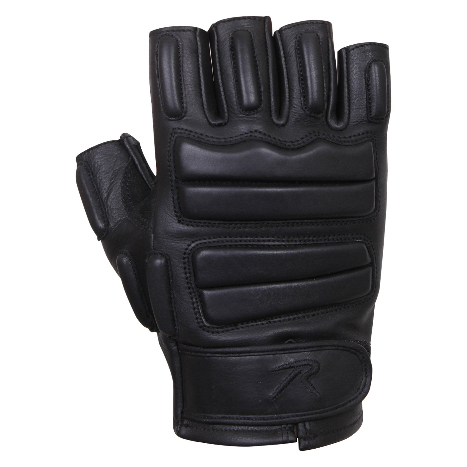 Rothco® 2817M Medium Black Fingerless Padded Tactical Gloves