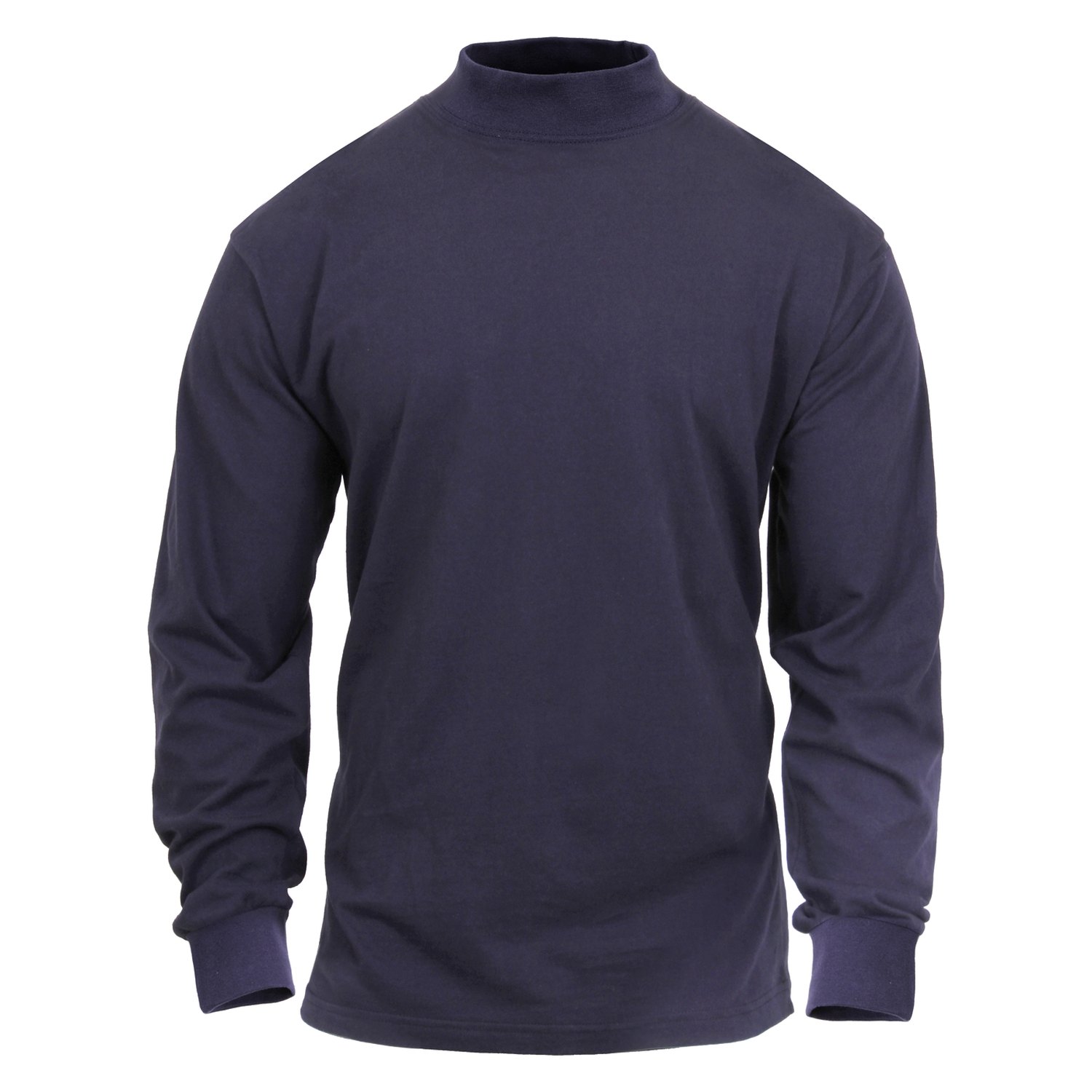 blue mock turtleneck