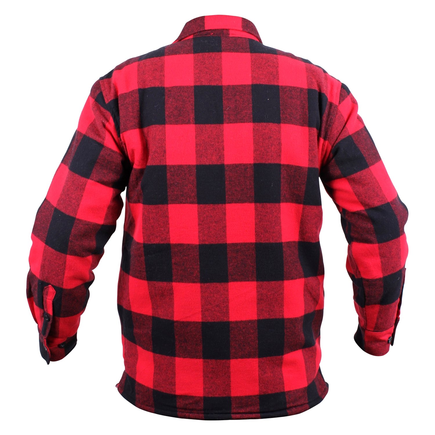 Rothco ® - Men's Buffalo Medium Red Sherpa Lined Plaid Flannel Long Sl...