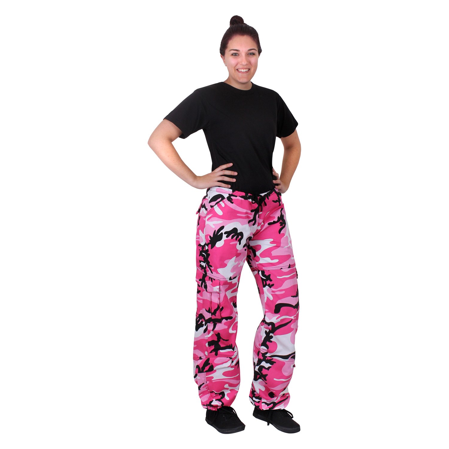 ladies pink camo pants