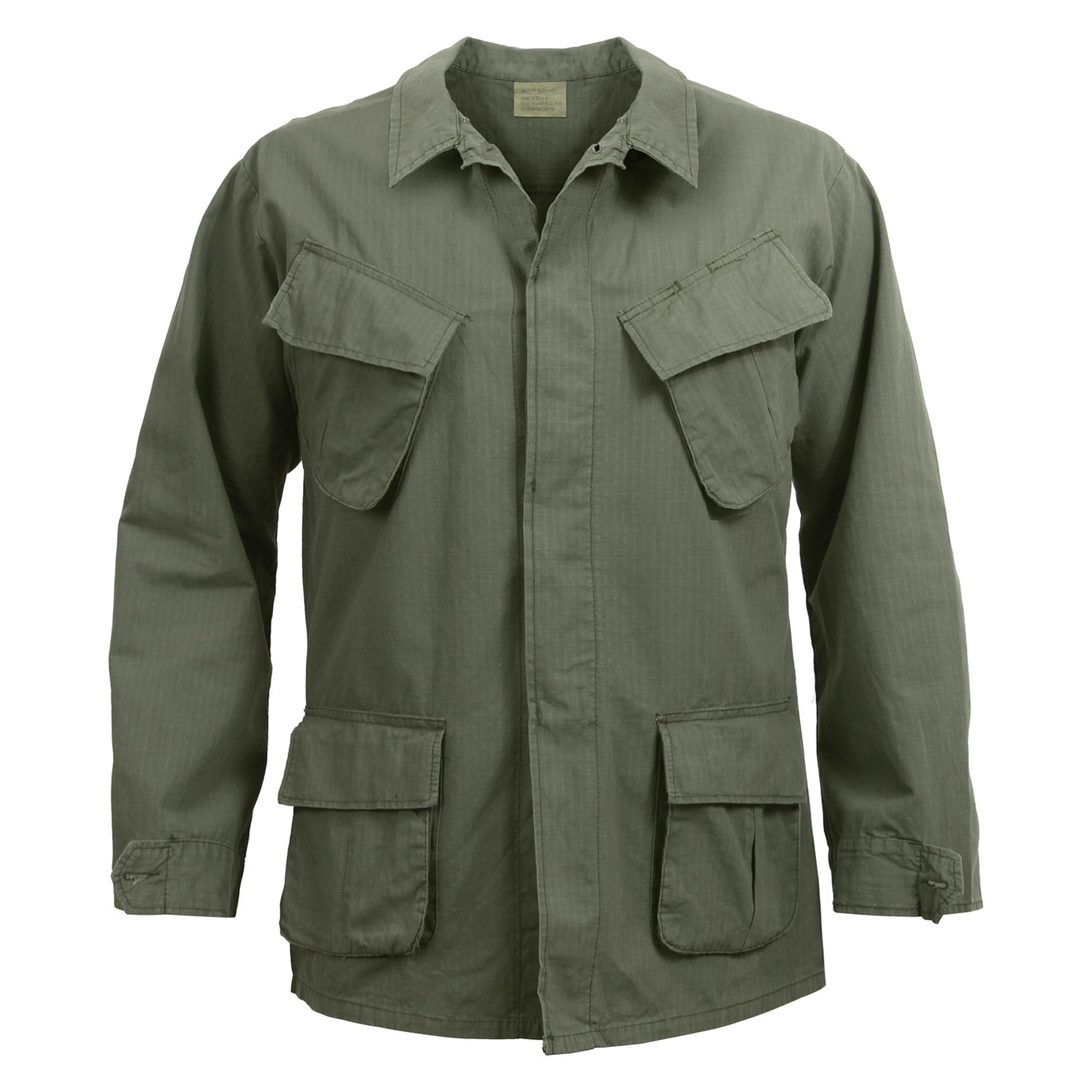 Rothco® 4693 - Vintage Vietnam 4X-Large Olive Drab Men's Ripstop Long ...