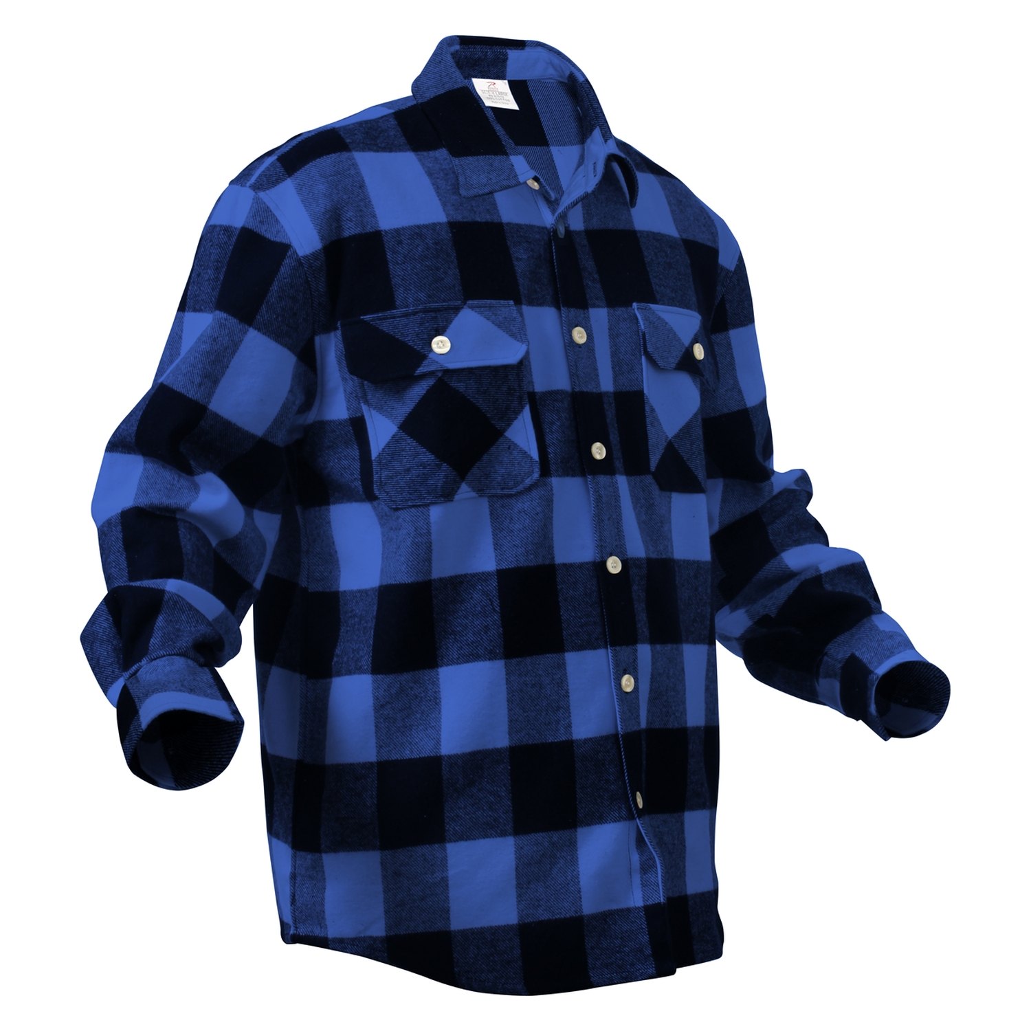 Men's Long Sleeve Blue Plaid Flannel Shirt – Wild Material