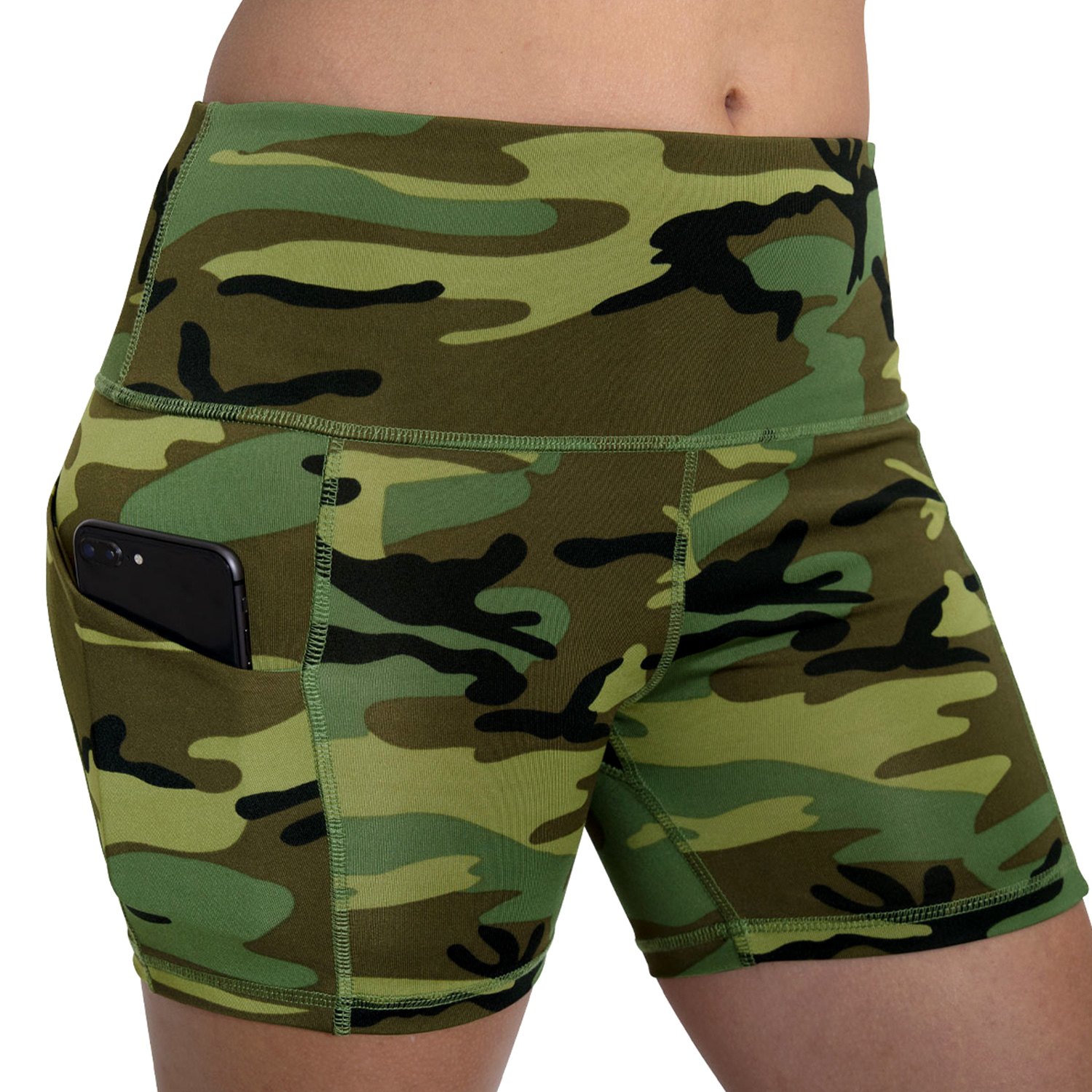 womens camo workout shorts