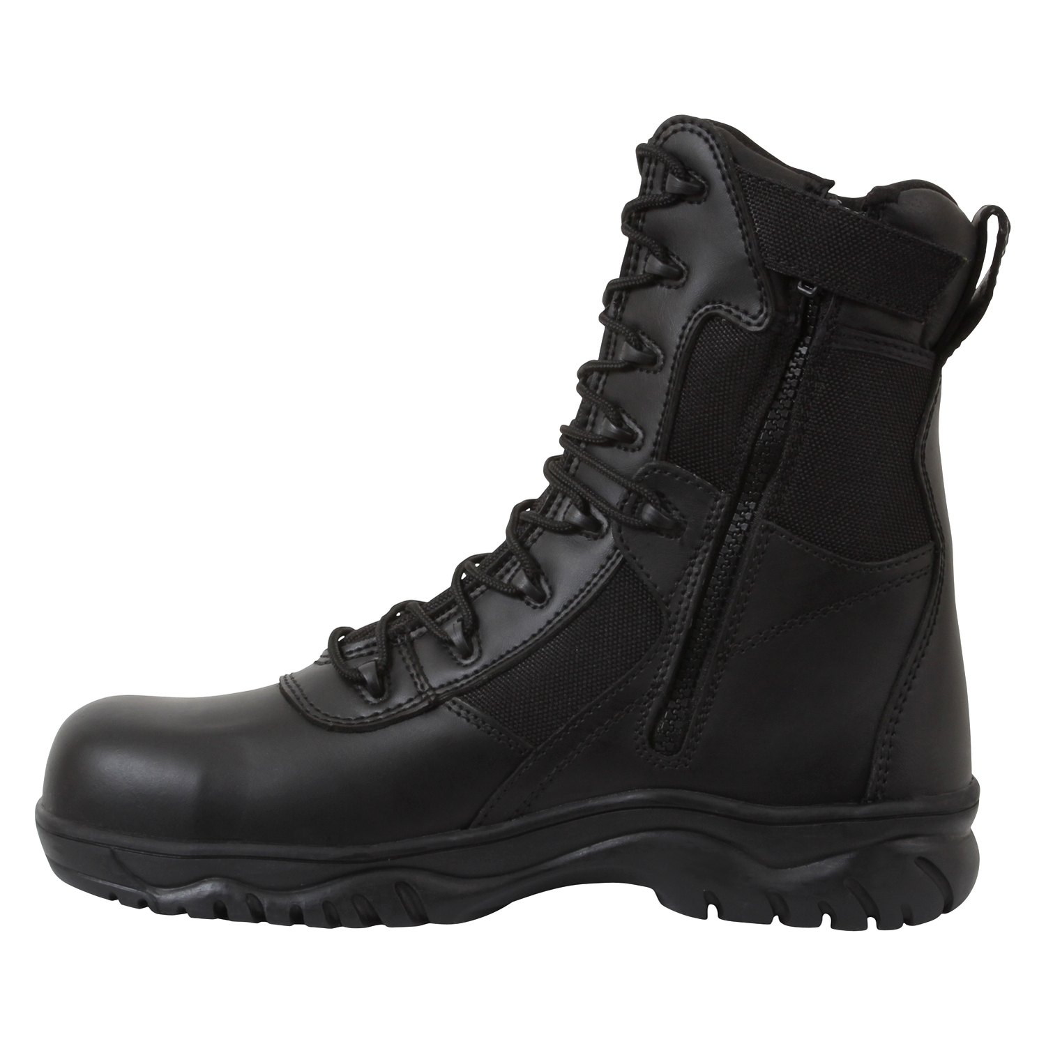 Rothco® 5063 8 Forced Entry Tactical Mens 8 Black 8 Boots With Side Zip And Composite Toe 0677