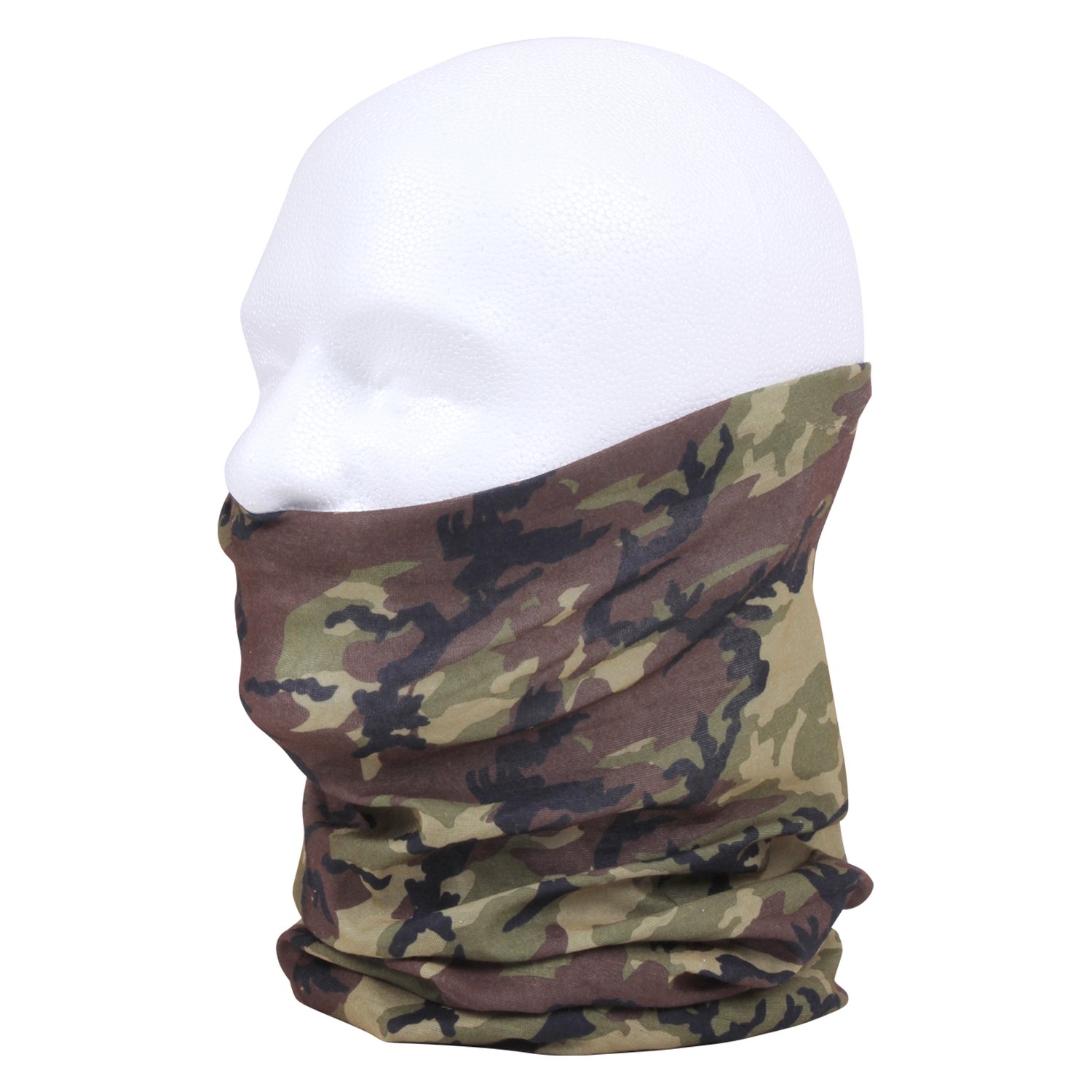 Rothco® 5304 Tactical Woodland Camo MultiUse Neck Gaiter and Face