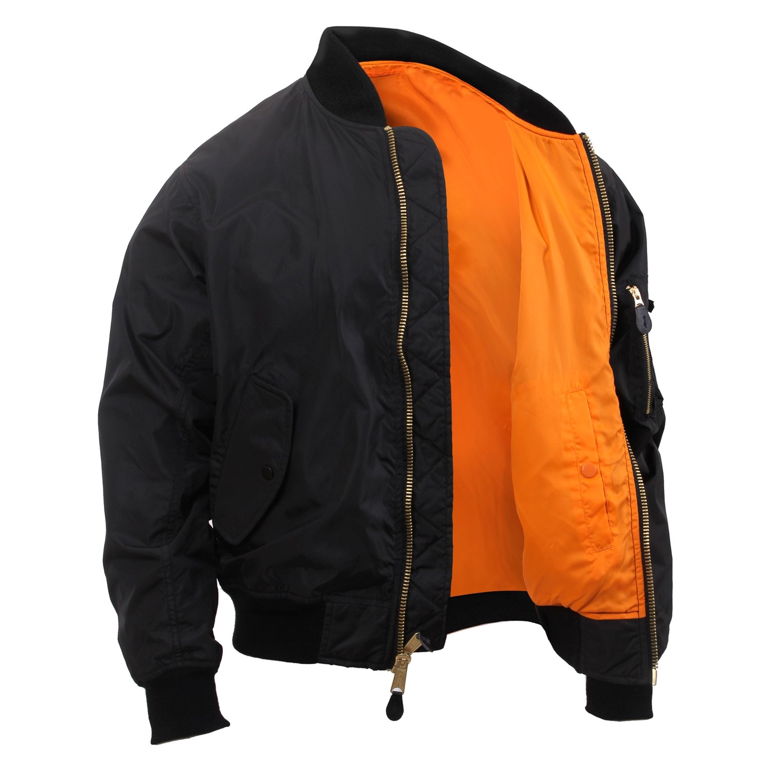 Rothco® 6320BlackM MA1 Medium Black Men's Lightweight Flight Jacket