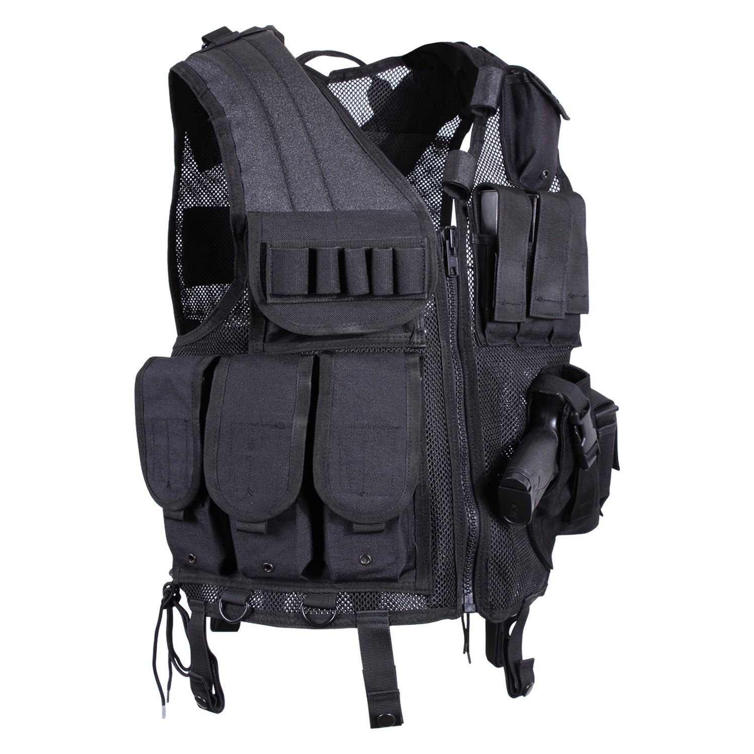 Rothco® 6594 - Black Quick Draw Tactical Vest - RECREATIONiD.com