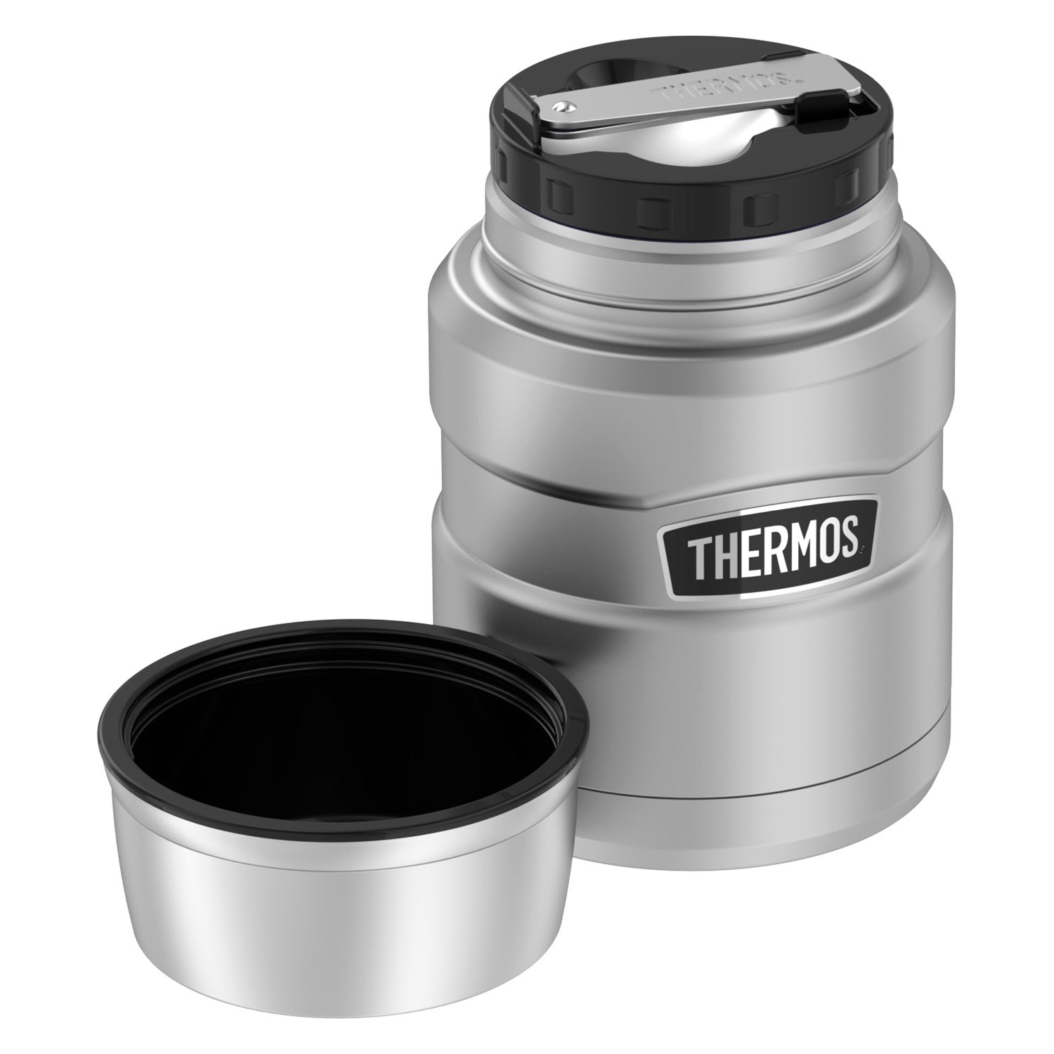 Thermos Stainless King 24 Ounce Food Jar, Matte Black (SK3020BKTRI4)